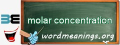 WordMeaning blackboard for molar concentration